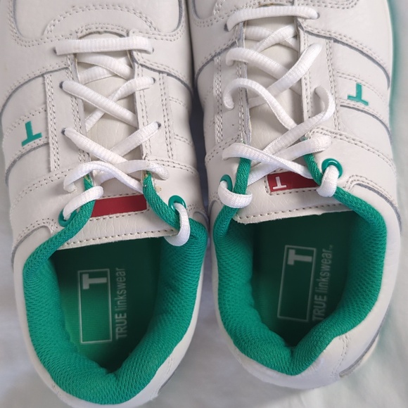 TRUE linkswear TRUE Fairways Women’s Golf Shoes Size 6.5 White & Teal (Jade) - Picture 2 of 8